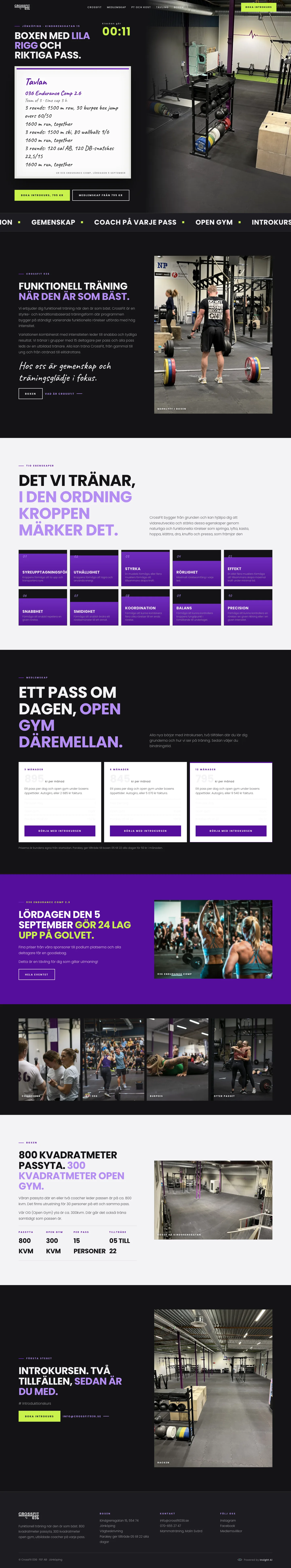 CrossFit 036, vår sida