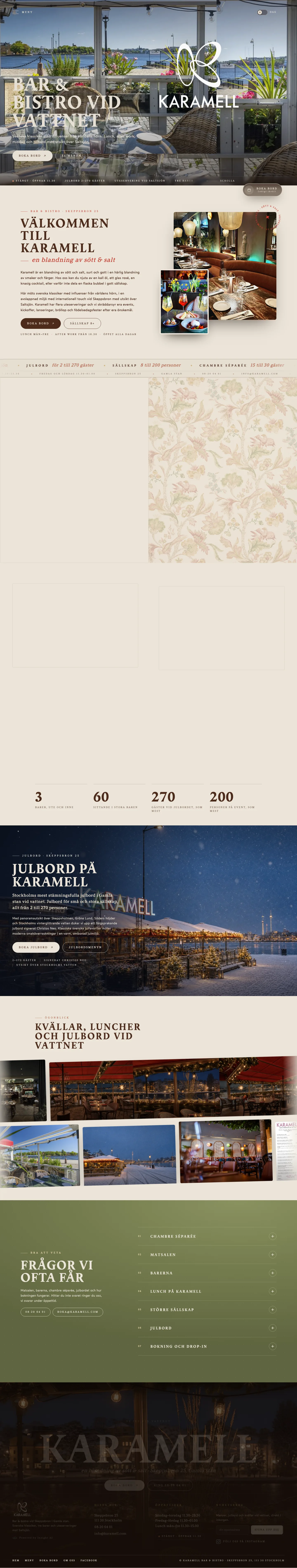 Karamell Bar & Bistro, vår sida