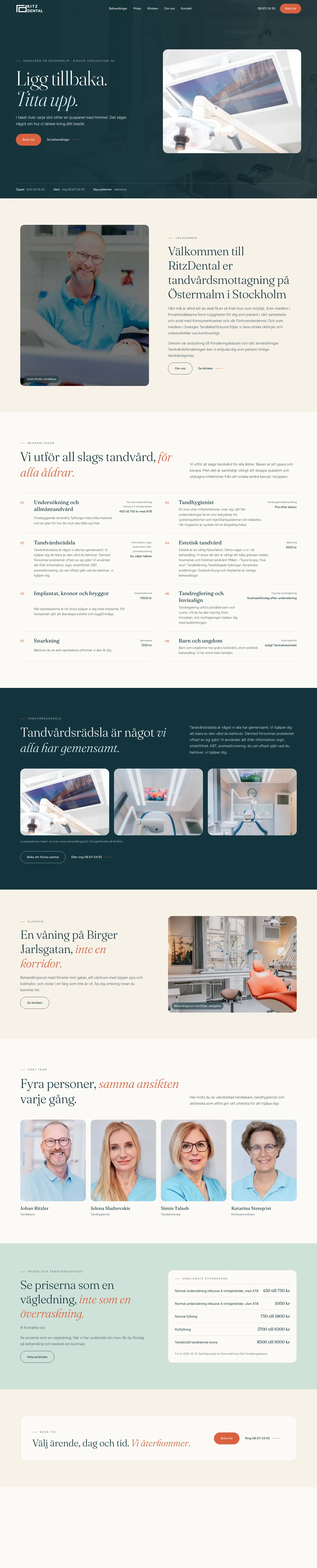 RitzDental, vår sida